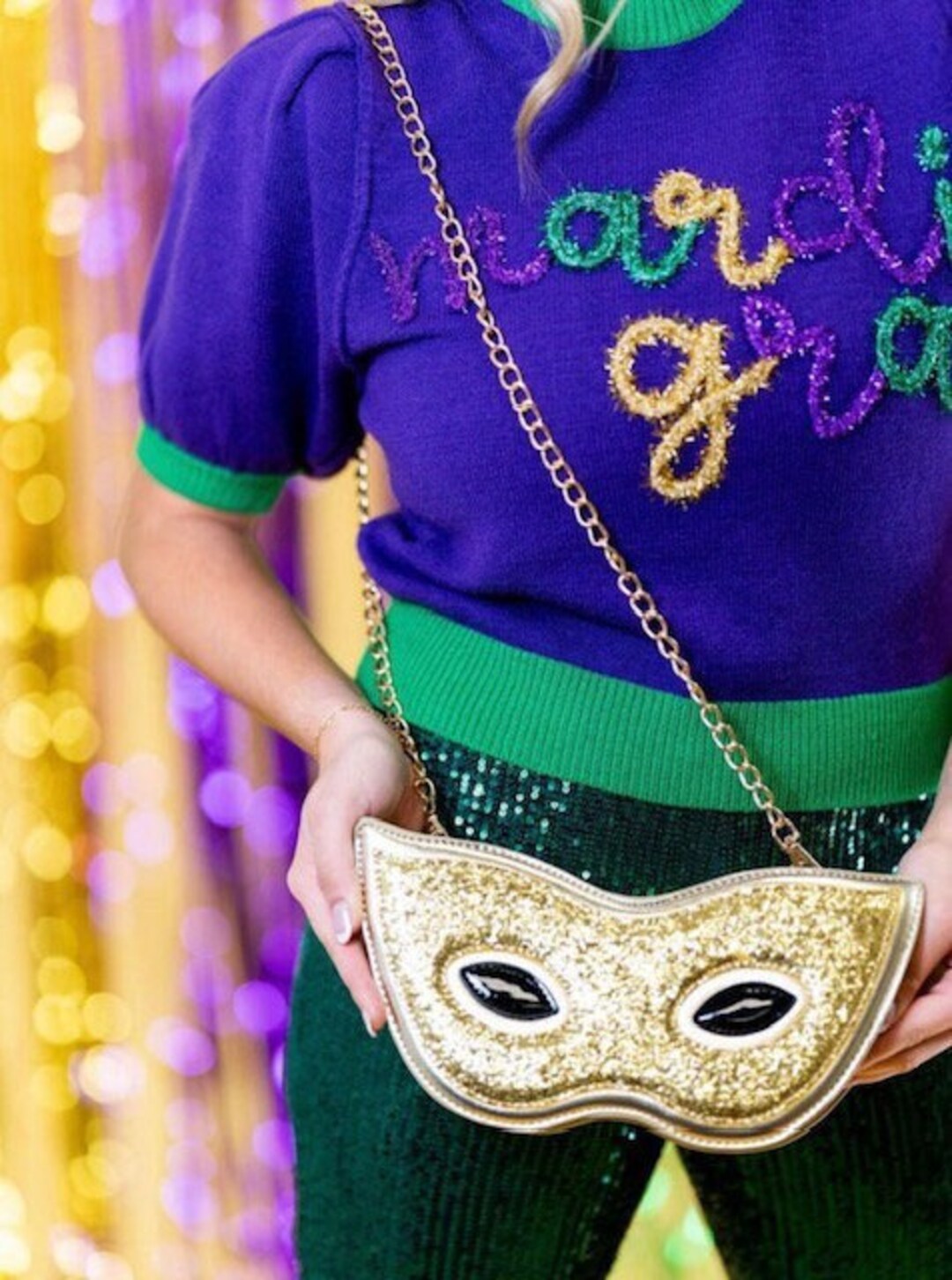 Mardi Gras Puffer Bag