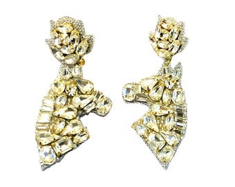 Derby Earrings, Kentucky Derby Earrings, Horse Earrings, Rhinestone Horse Earrings