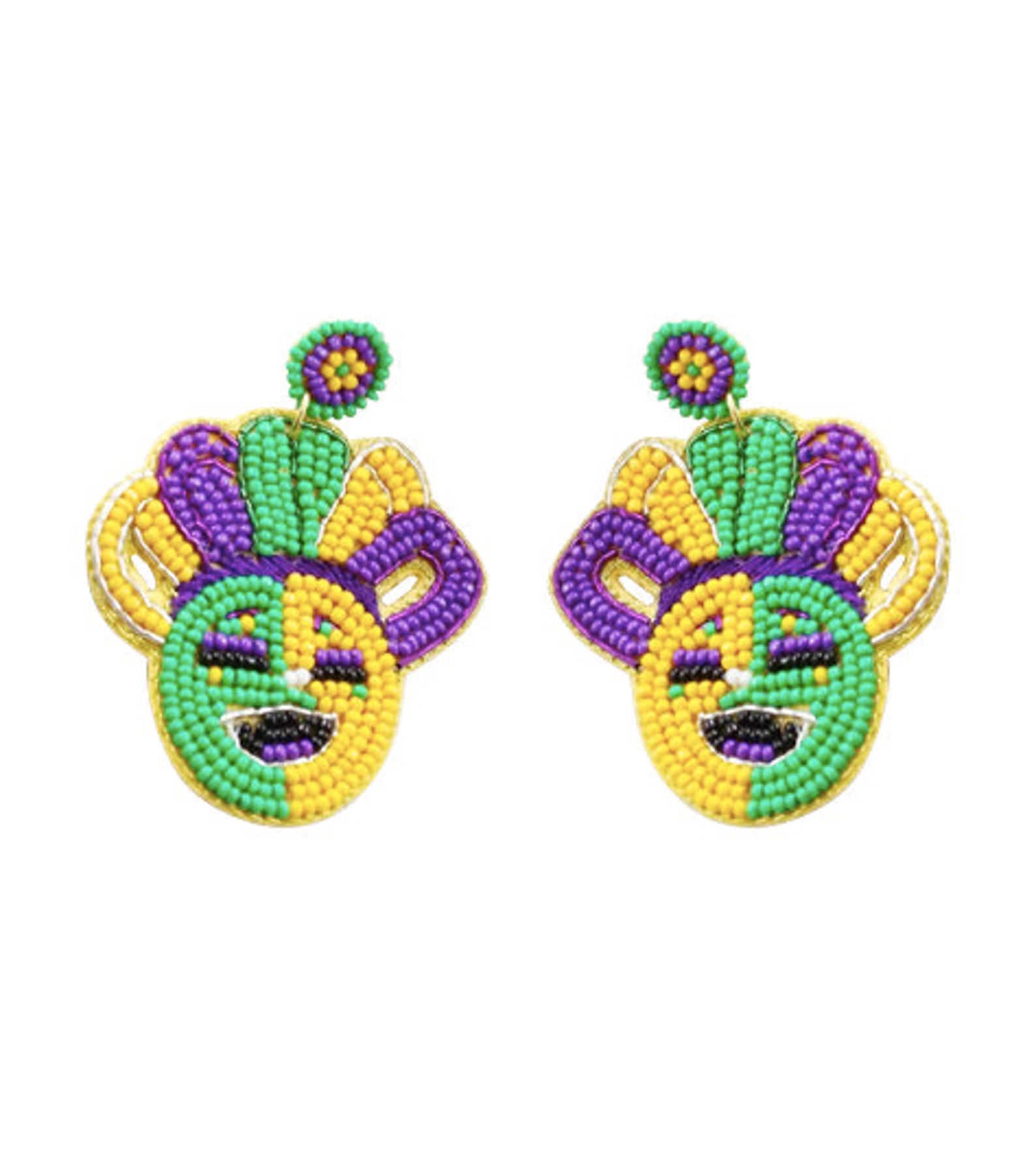 Mardi Gras Mask Earrings Mardi Gras Earrings Mask Earrings Etsy 日本
