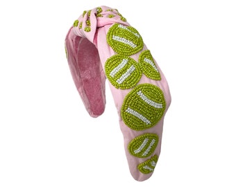 Tennis Headband, Spring Headband, Tennis Ball Headband