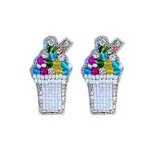 Snowball Stud Earrings, Louisiana Snowball, Multi Snowball, Louisiana Earrings, Multi Snowball Earrings
