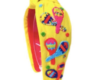 Cinco De Mayo Maracas Headband, Summer Headband, Maracas Headband