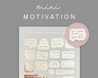 Mini Planner Stickers, Motivational Stickers, Decorative Planner Stickers, Mini Stickers