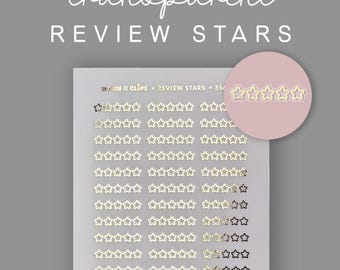 Foiled Star Rating Stickers - Clear or White Sticker Paper