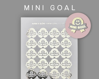 Foiled Productivity Stickers - Mini Goal Award Badges