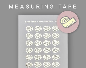 Foiled Measuring Tape Weight Loss Stickers