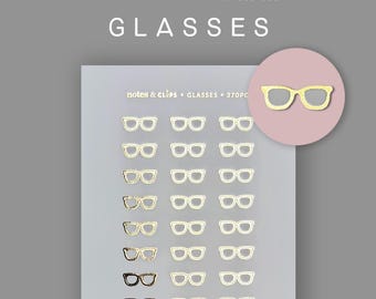 Foiled Glasses Icon Stickers