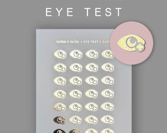 Foiled Eye Test Stickers
