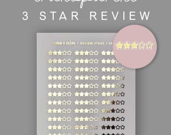 Foiled Star Rating Stickers - Clear or White Sticker Paper