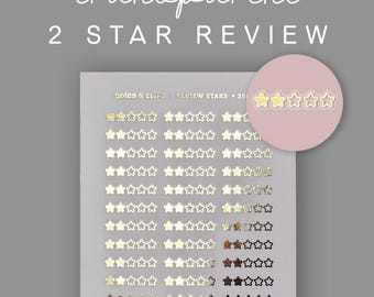 Foiled Star Rating Stickers - Clear or White Sticker Paper