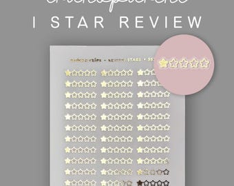 Foiled Star Rating Stickers - Clear or White Sticker Paper
