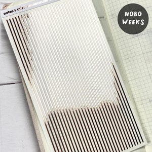 Hobonichi Weeks Divider Stickers, Vertical Divider Stickers, Foiled Stickers