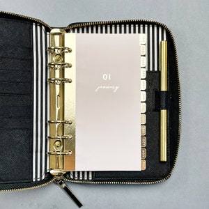 Personal Tab Dividers, Tabbed Dividers, Filofax Divider, Planner Dividers, Foiled Tab Dividers, Ring Divider, Planner Accessories