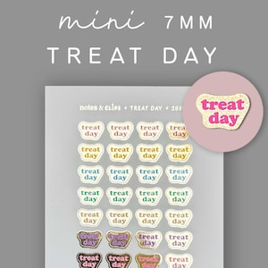 Treat Day Stickers, Mini Planner Stickers, Functional Planner Stickers, Mini Icon Stickers