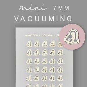 Vacuum Icon Planner Stickers, Housekeeping Icon Sticker, Mini Planner Stickers, Functional Planner Stickers, Mini Icon Stickers