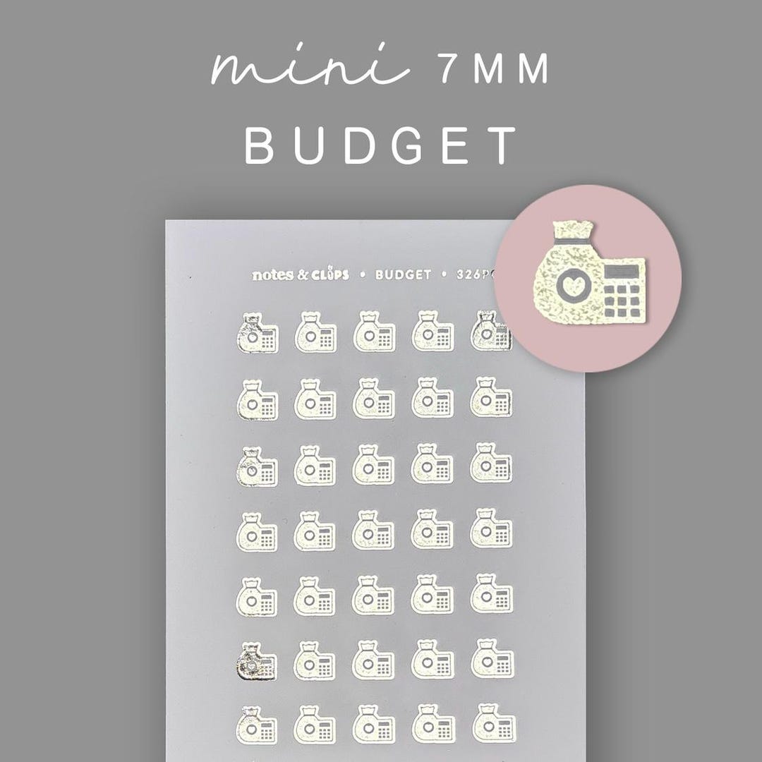 Foiled Budget Planner Stickers - Etsy