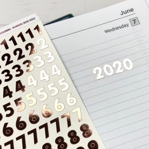 Foiled Number Stickers