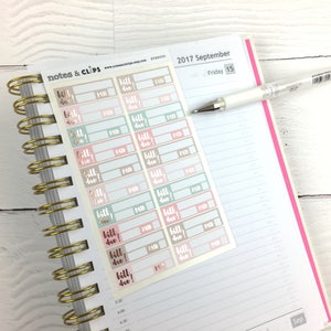 Bill Stickers, Functional Planner Stickers, Beautiful Planning, Rose Gold Foil, 1 Sheet of 20 stickers image 2