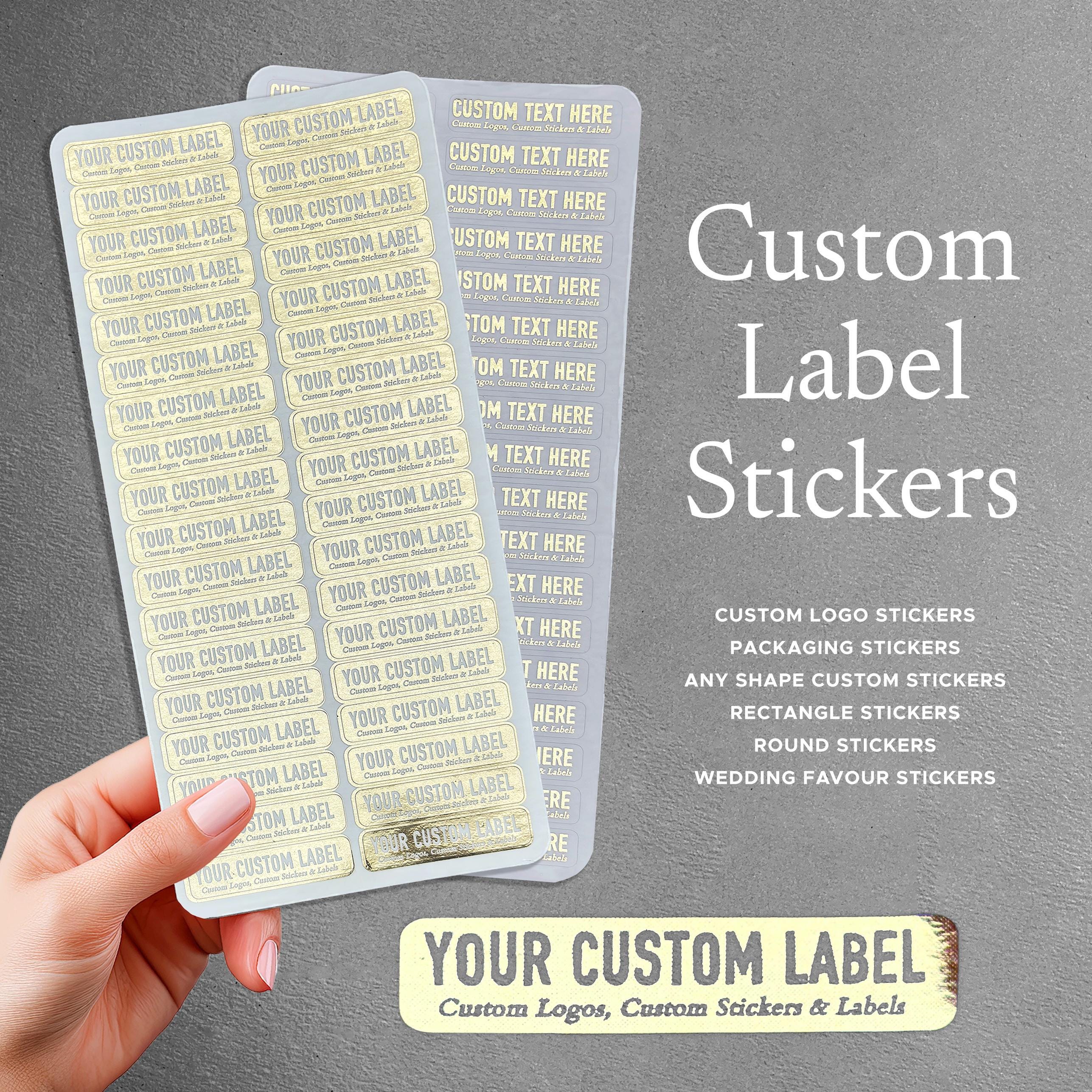 Clear Custom Label Stickers - Etsy