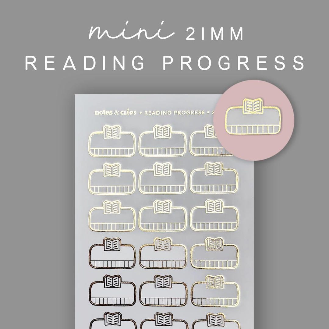 Reading Tracker Sticker Sheet - Etsy