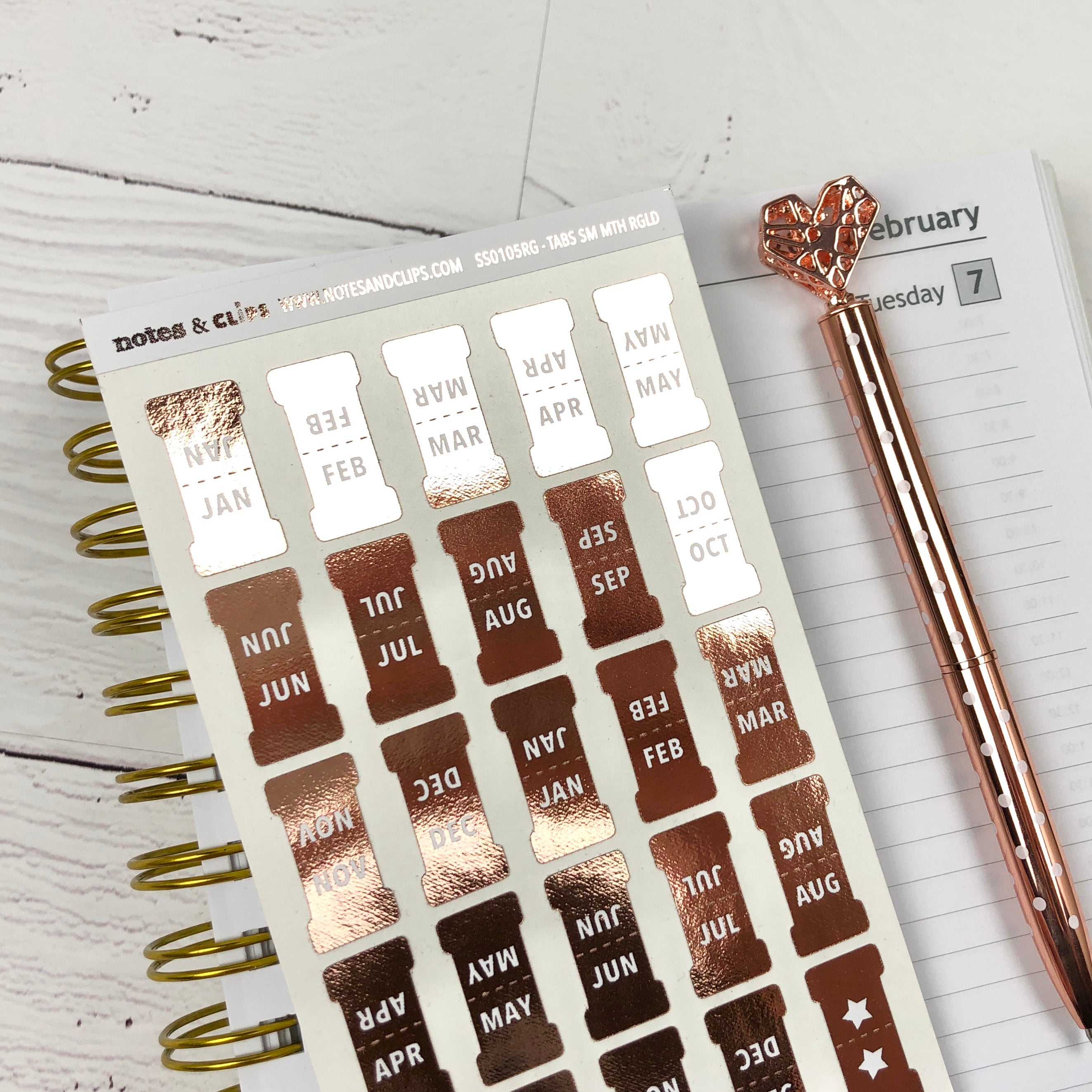 Month Tab Sticker Tab Stickers Month Tabs Monthly Tabs Etsy UK