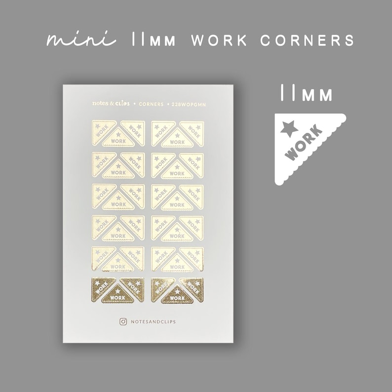 Gold Foil Work Icon Stickers: Functional Planner Stickers - Etsy