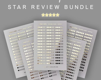 Foiled Star Rating 5 Sheet Sticker Bundle