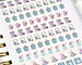 Chore Stickers, Mini Stickers, Cleaning Stickers, Laundry Stickers, Planner Stickers, Bullet Journal Stickers, Sheet of 85 Stickers 