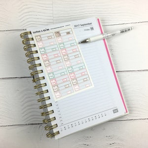 Bill Stickers, Functional Planner Stickers, Beautiful Planning, Rose Gold Foil, 1 Sheet of 20 stickers image 3