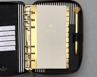 Monthly Personal Dividers: Cream Tabbed Dividers