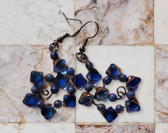 Lapis Spiral Earrings