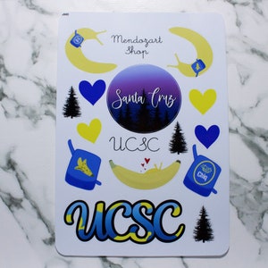 UCSC Banana Slug Sticker set | UCSC Colleges Stickers