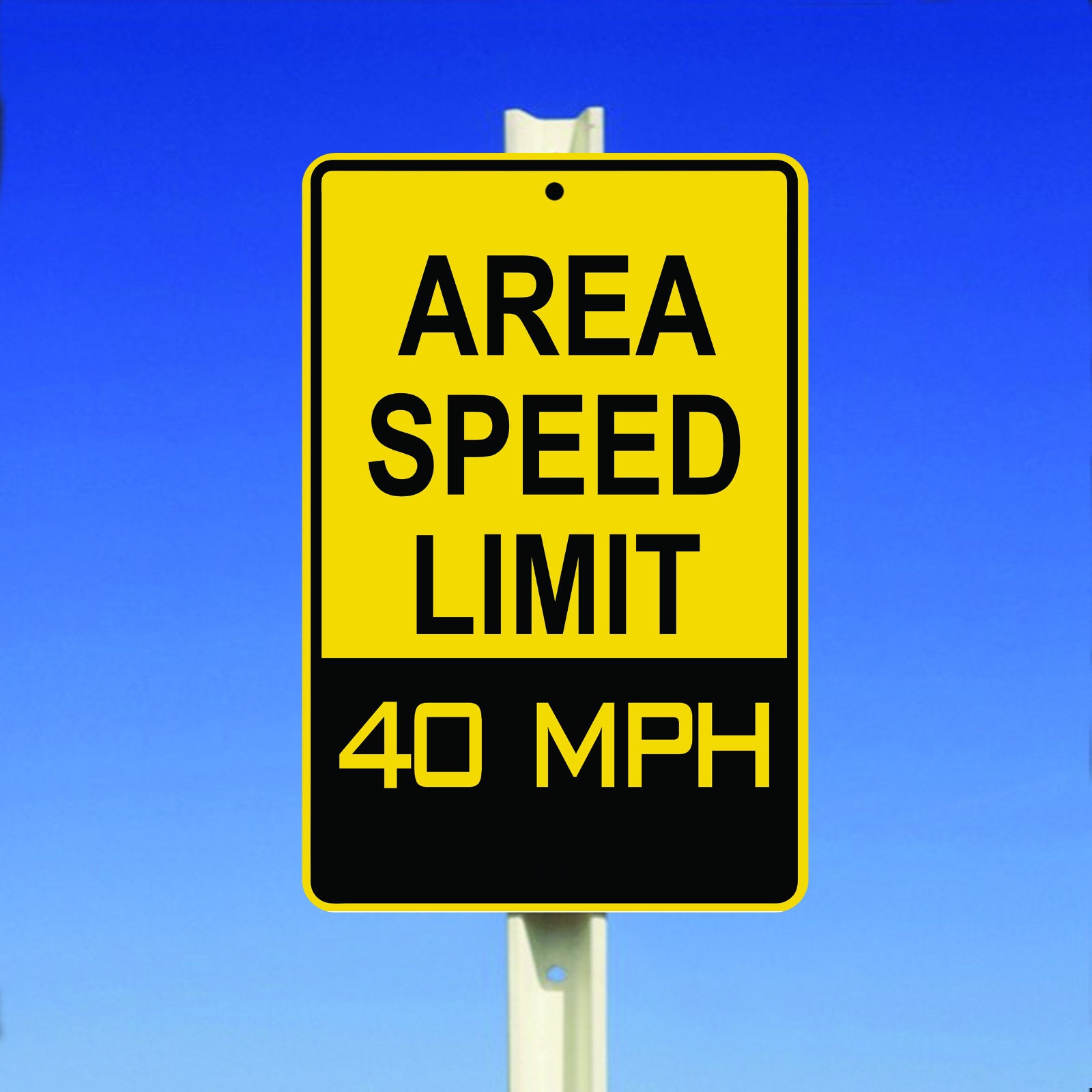 40 MPH Speed Limit Aluminum Sign | Etsy