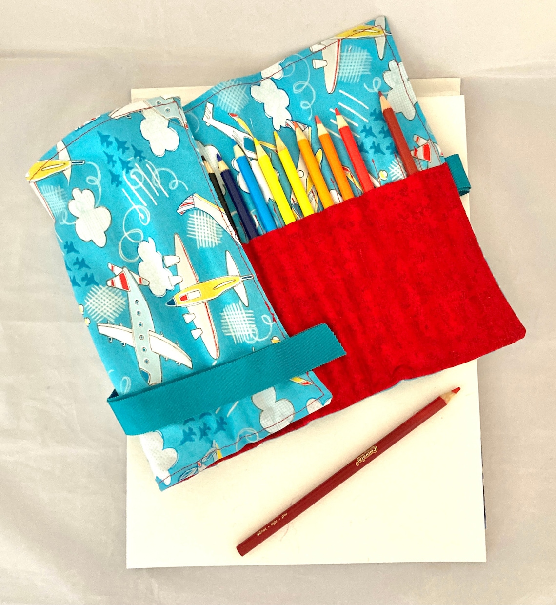 Roll up pencil case colored pencil holder colored pencil Etsy