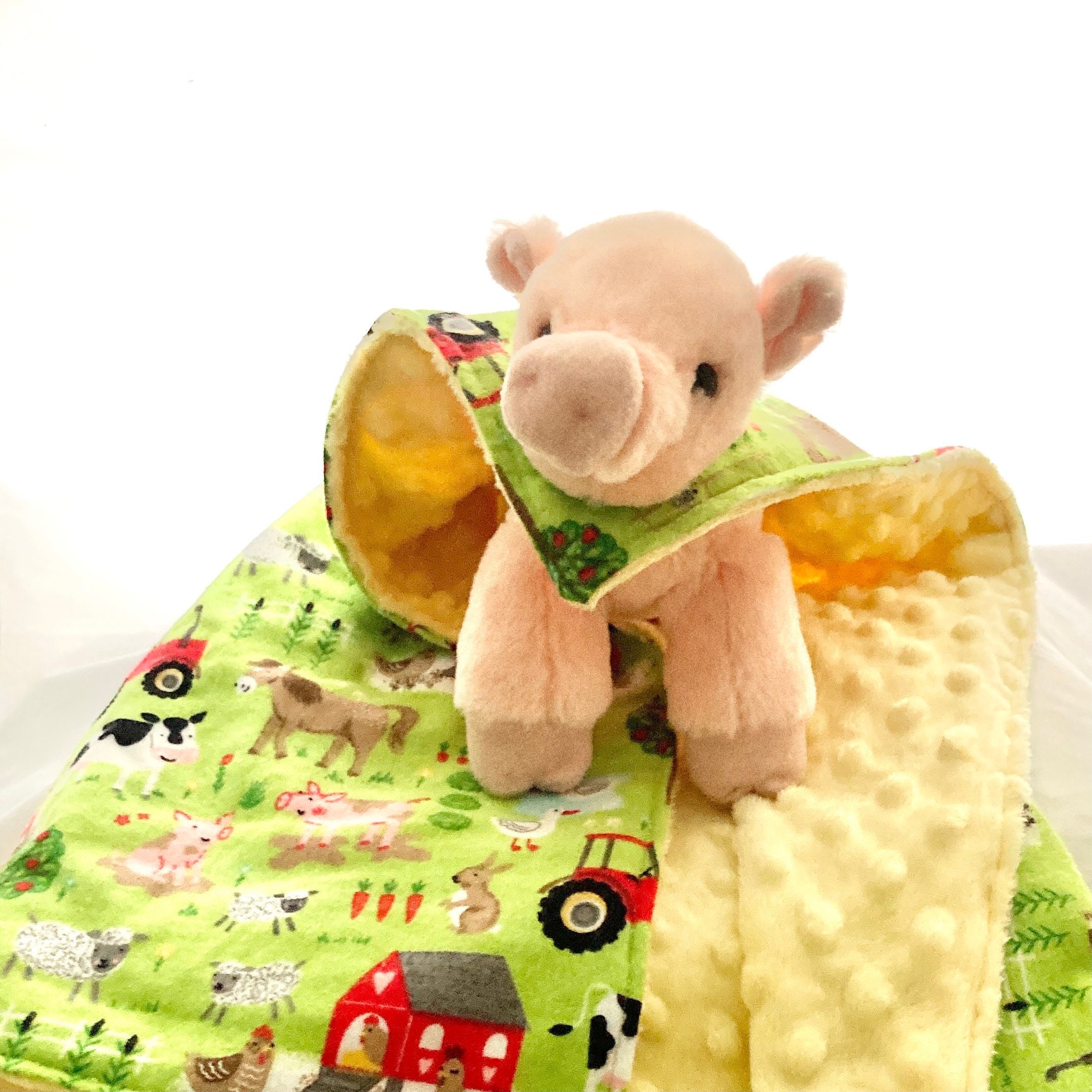 Pig lovey lovey for babies stuffed animal lovey toddler Etsy