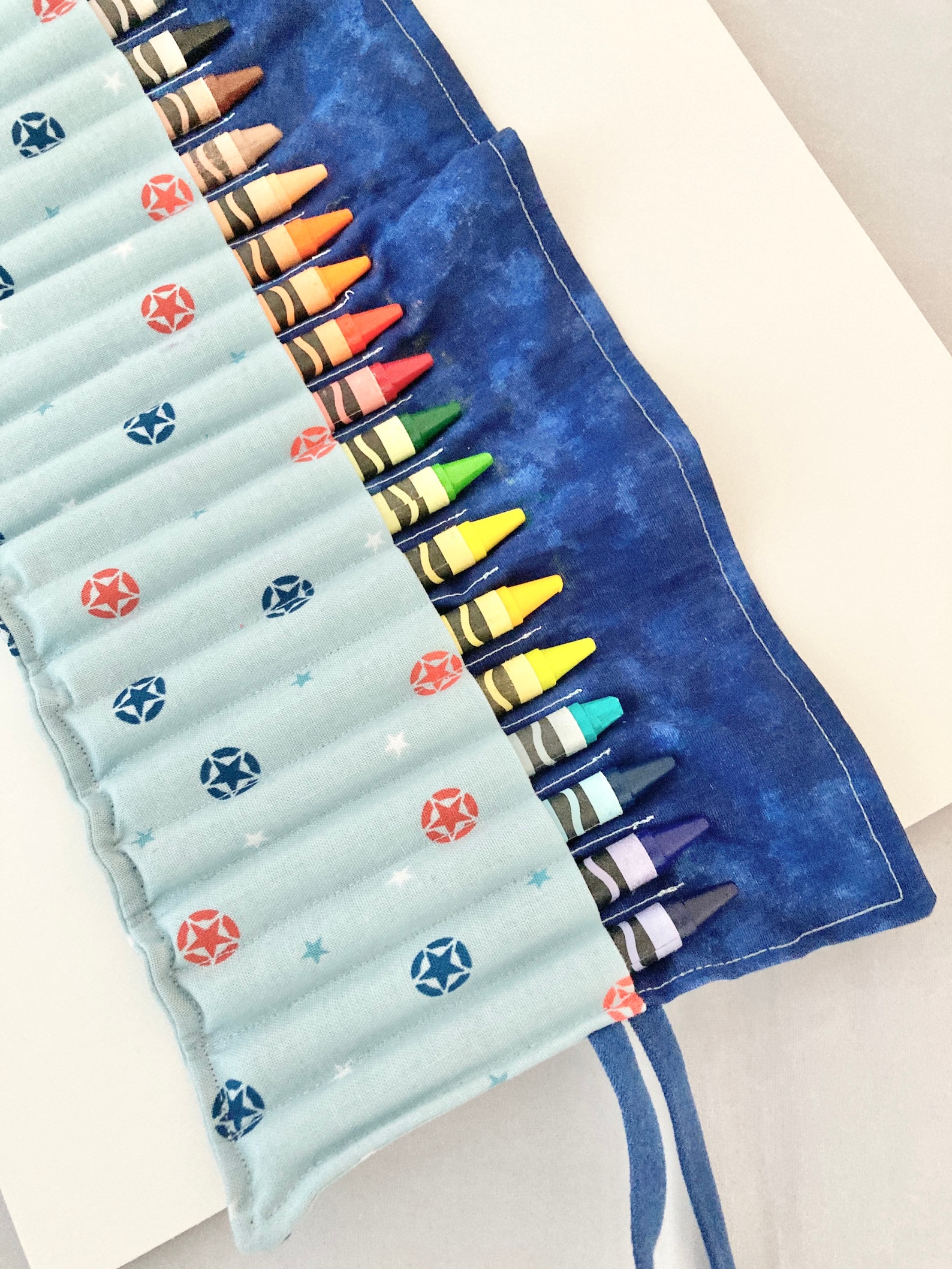 Crayon holder fabric crayon holder crayon roll up crayon Etsy