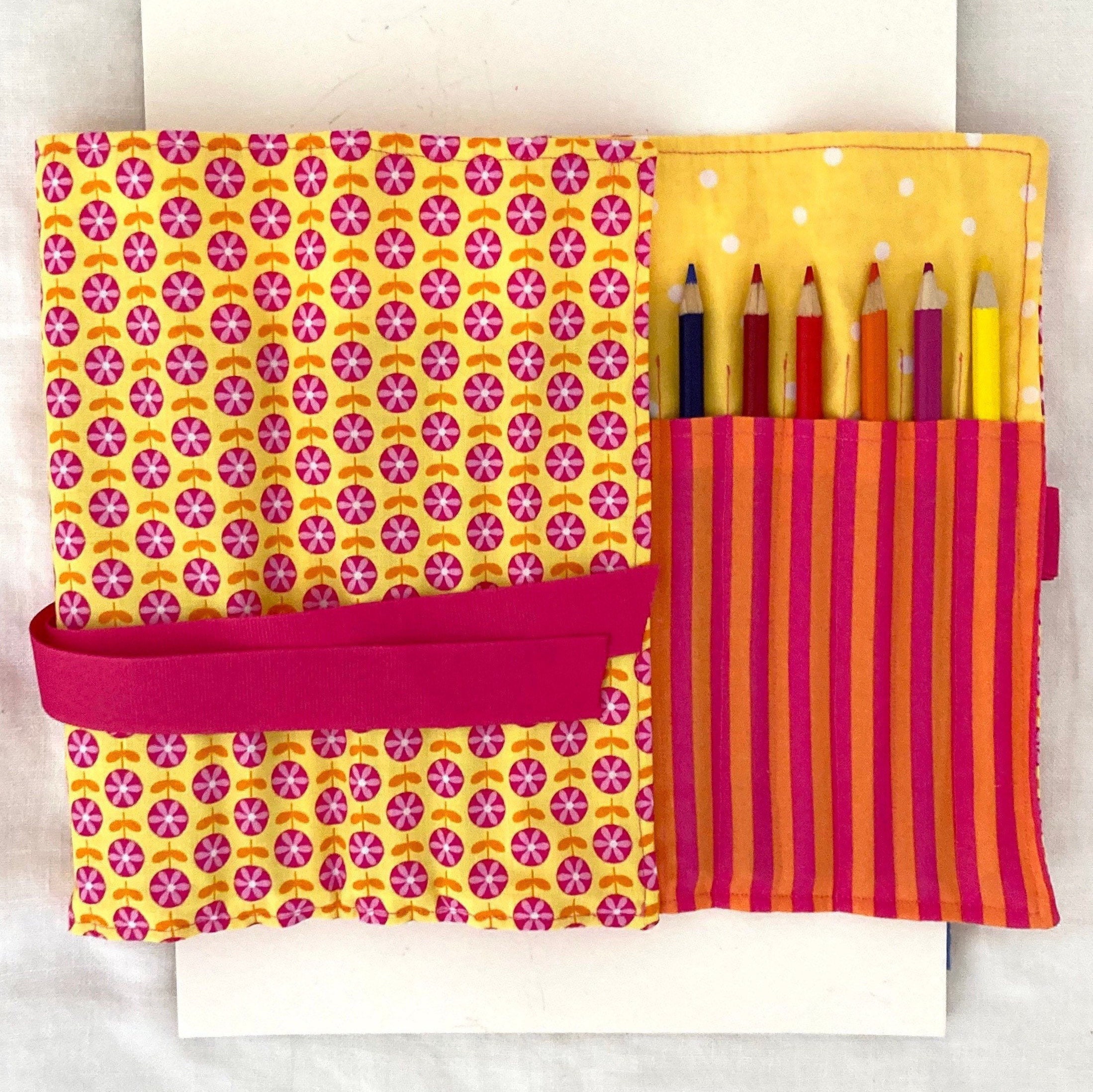 Roll up pencil case colored pencil holder colored pencil Etsy