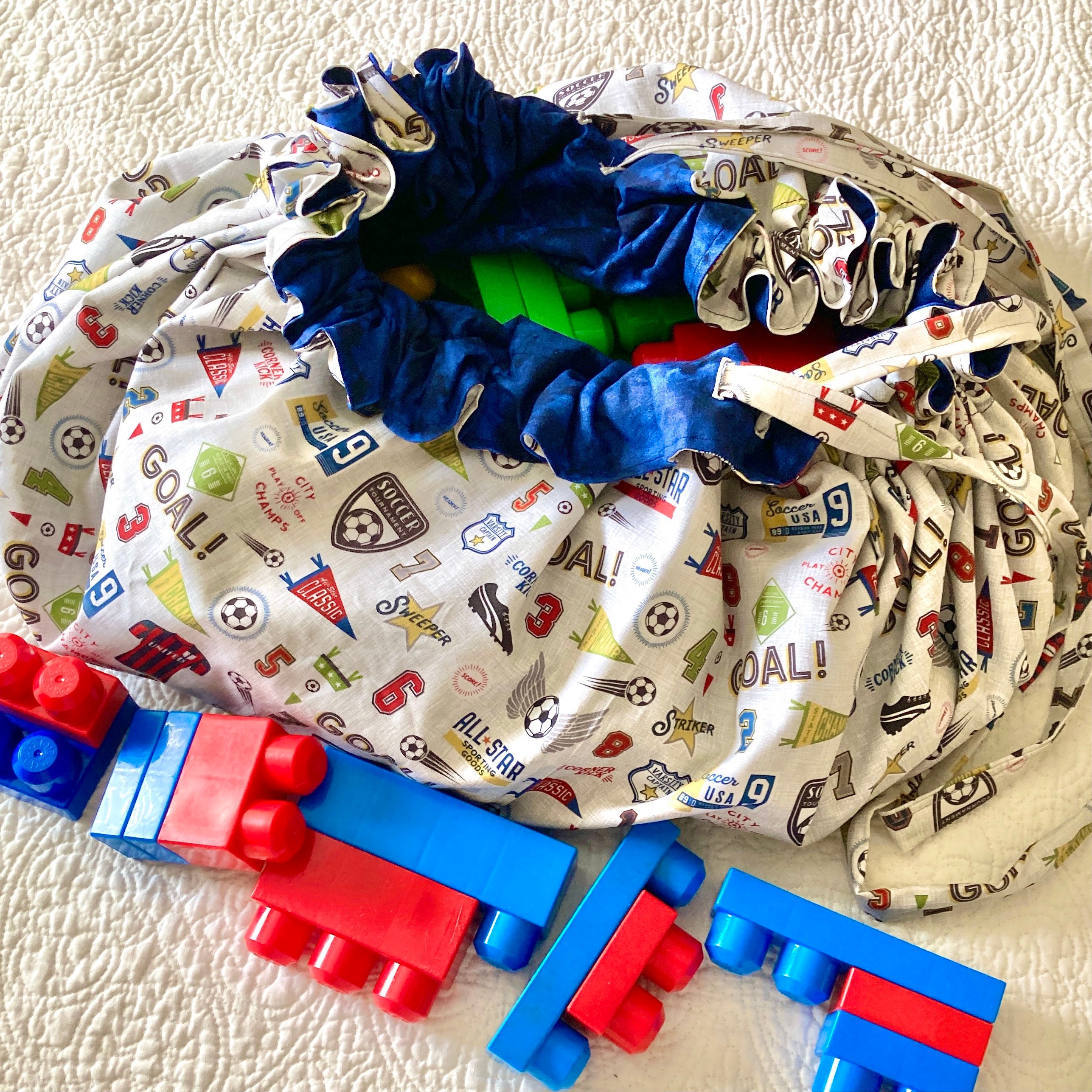 Drawstring playmat play mat bag toy storage bag play mat Etsy