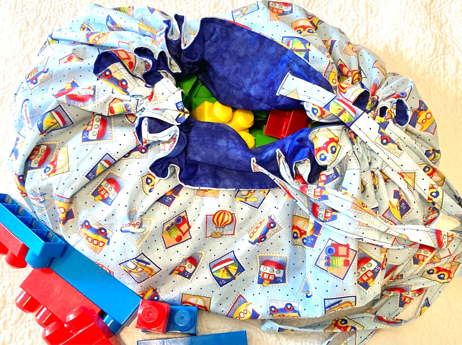 Drawstring playmat play mat bag toy storage bag playmat toy Etsy