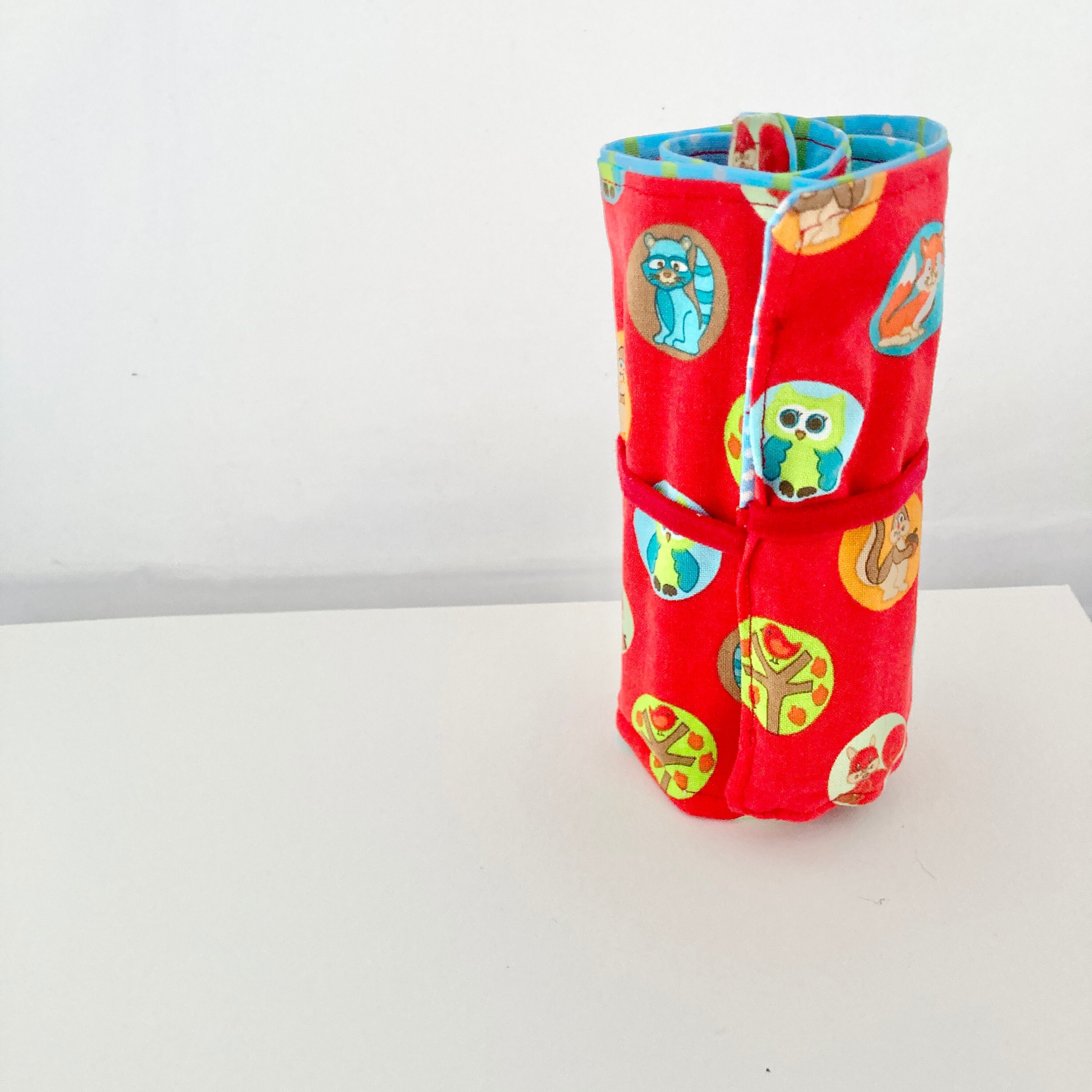 Crayon holder fabric crayon holder crayon roll up crayon Etsy
