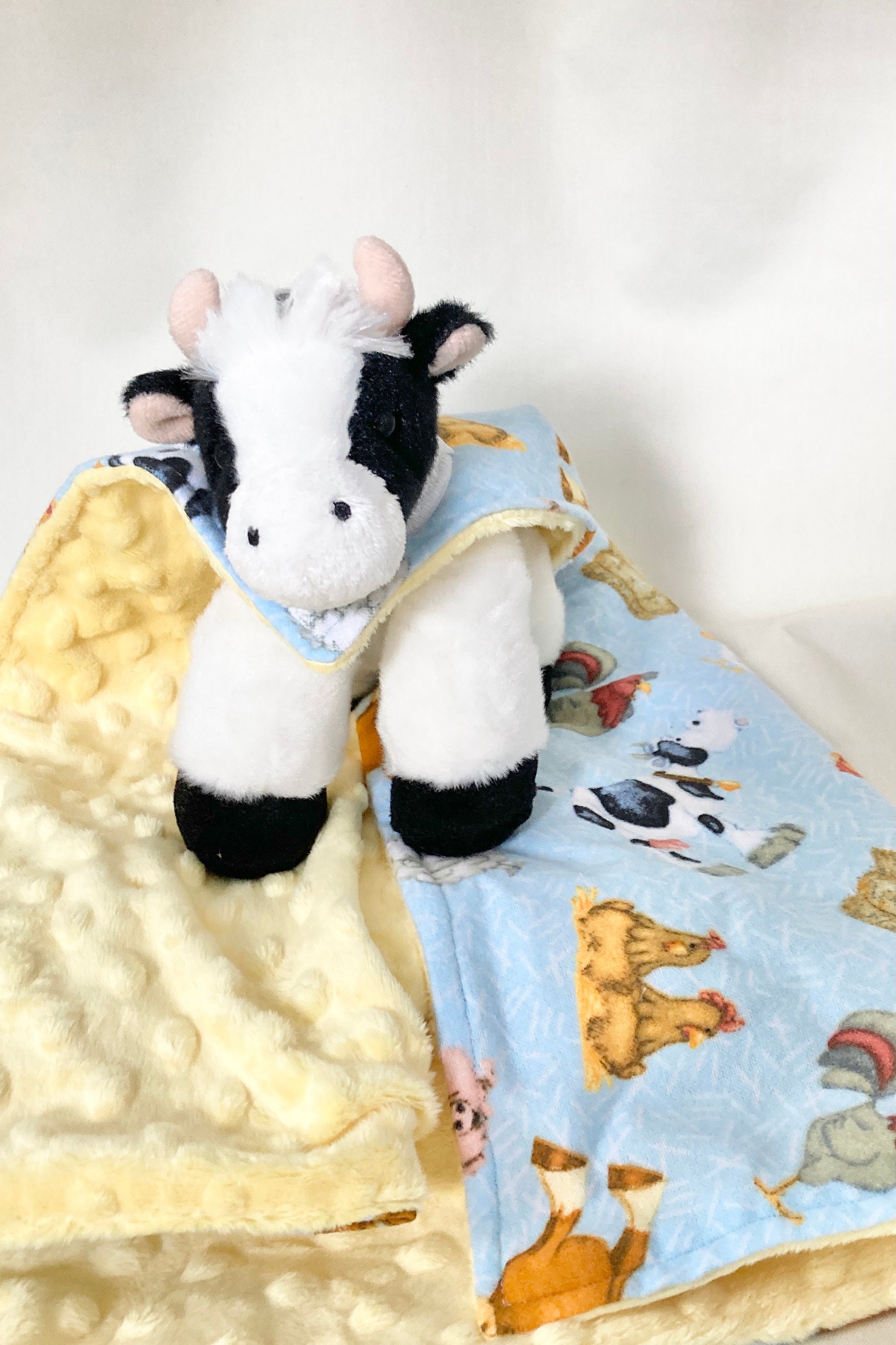 Cow lovey lovey for babies baby boy lovey large lovey Etsy
