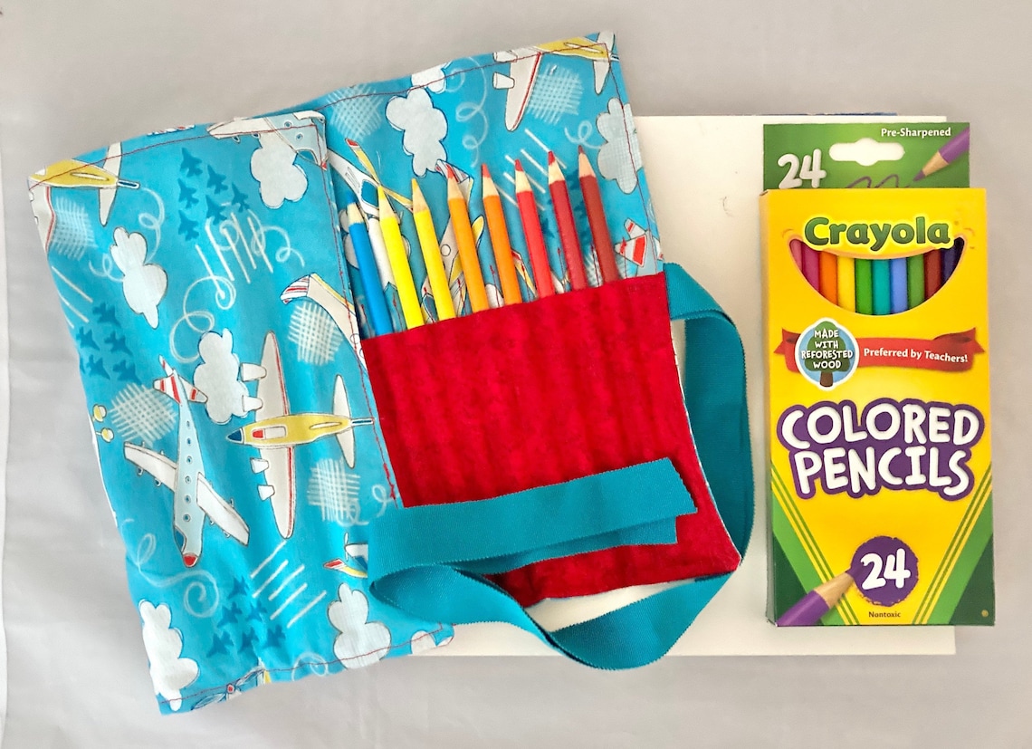 Roll up pencil case colored pencil holder colored pencil Etsy