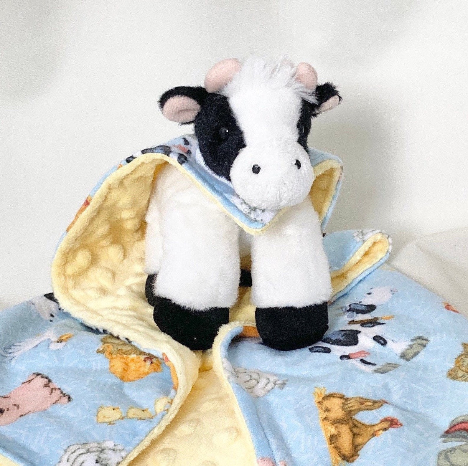 Cow lovey lovey for babies baby boy lovey large lovey Etsy