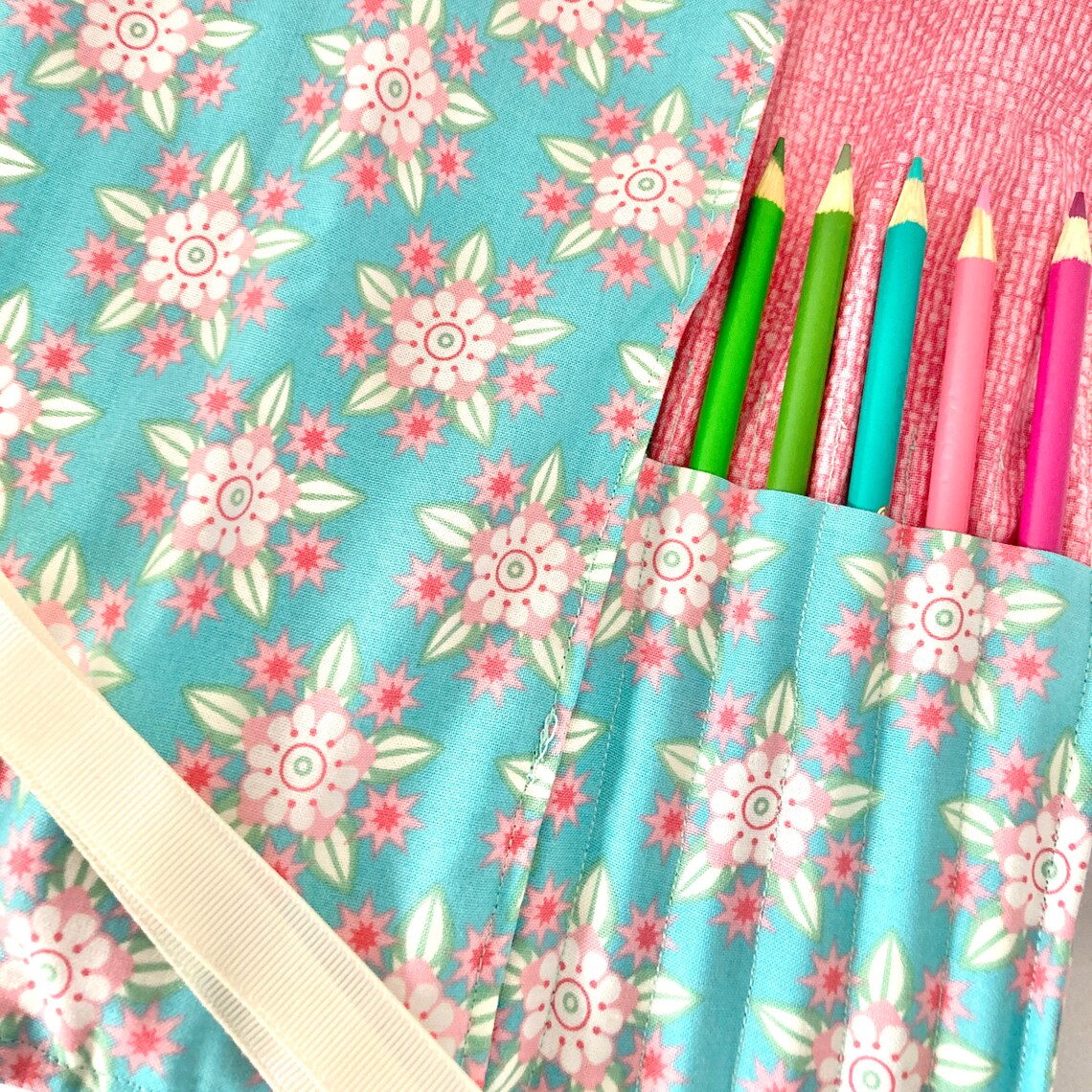 Roll up pencil case colored pencil holder colored pencil Etsy