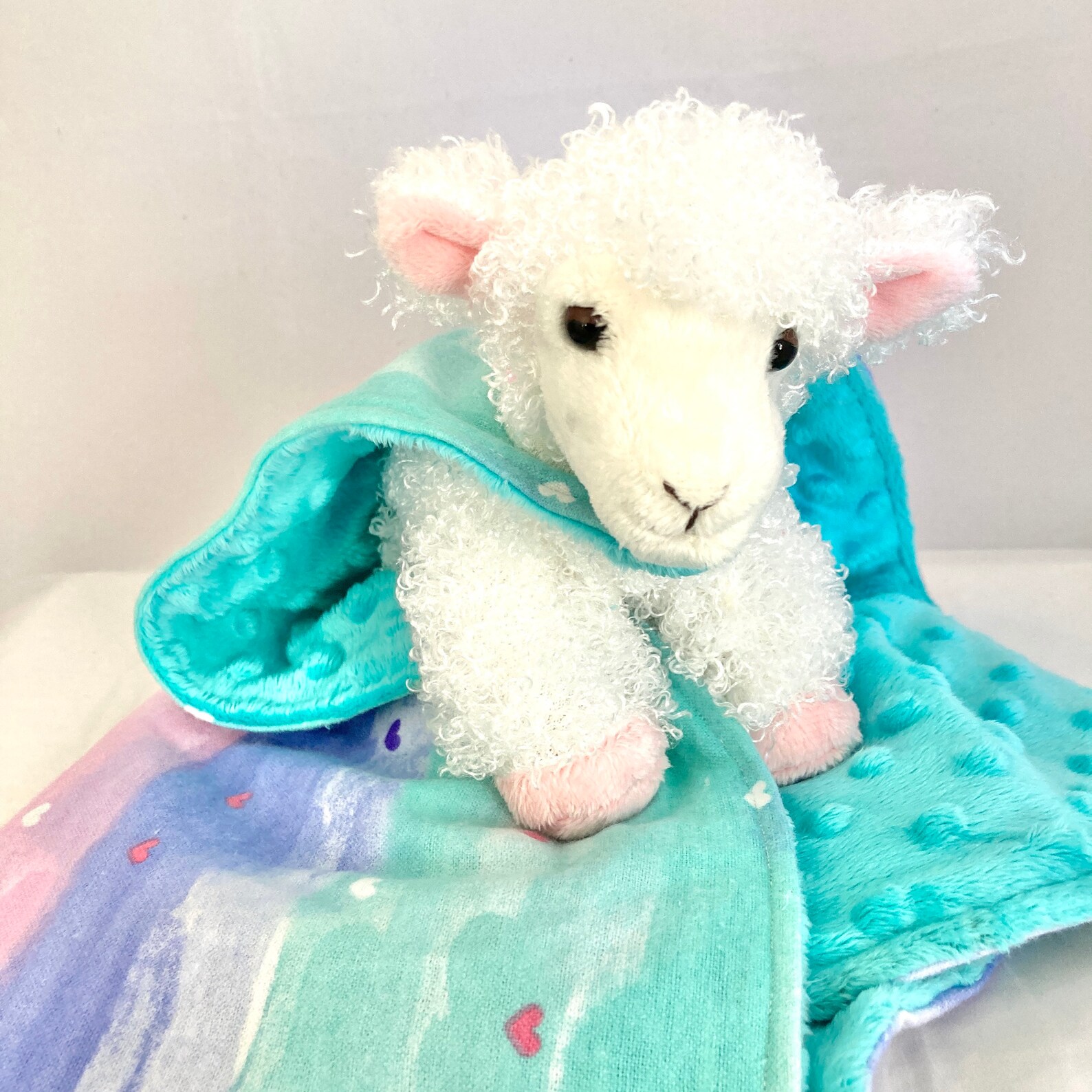 Lamb lovey security blanket lamb baby lovey lamb baby gift Etsy