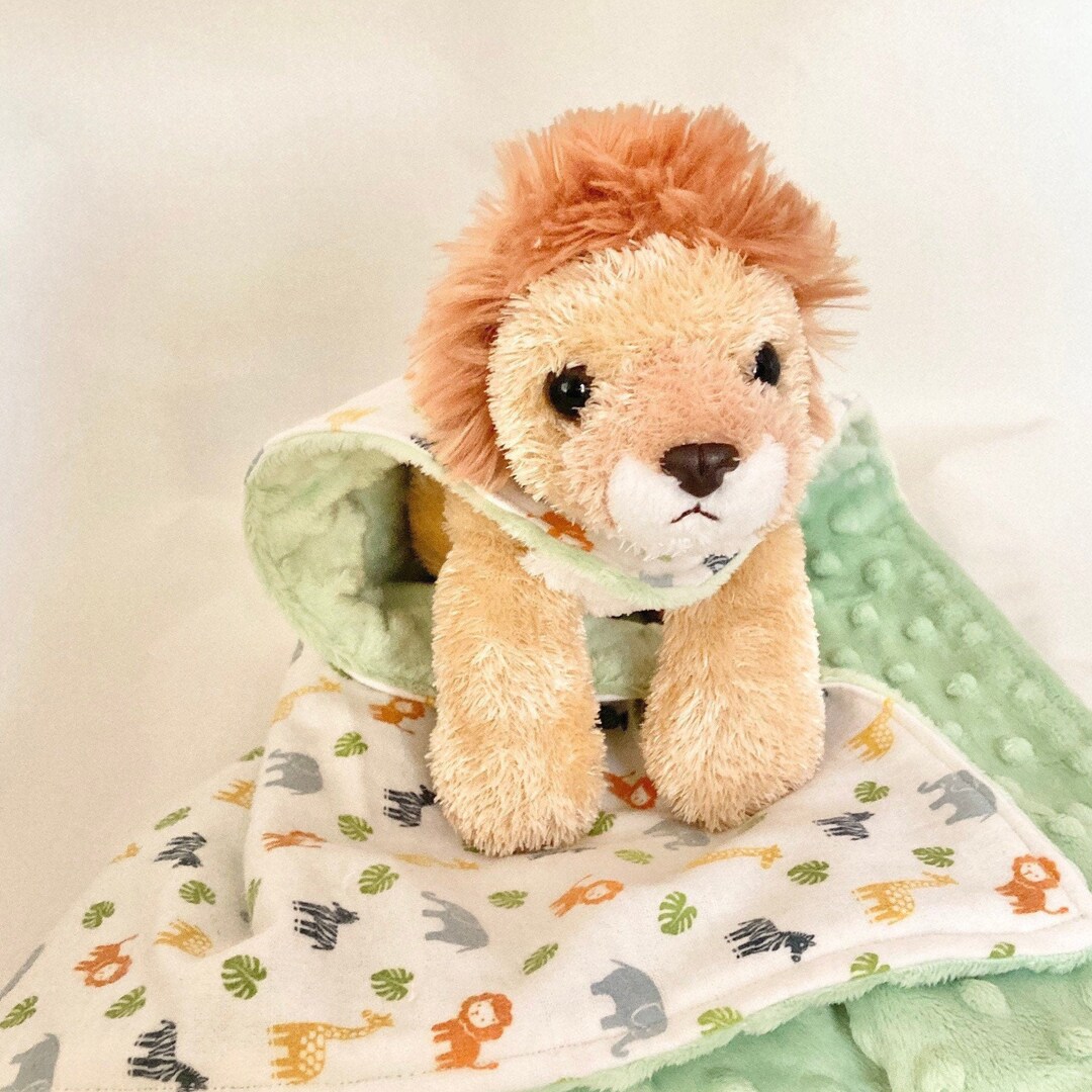 Lion Lovey,lion Baby Blanket,lion Lovie, Security Blanket,stuffed Lion