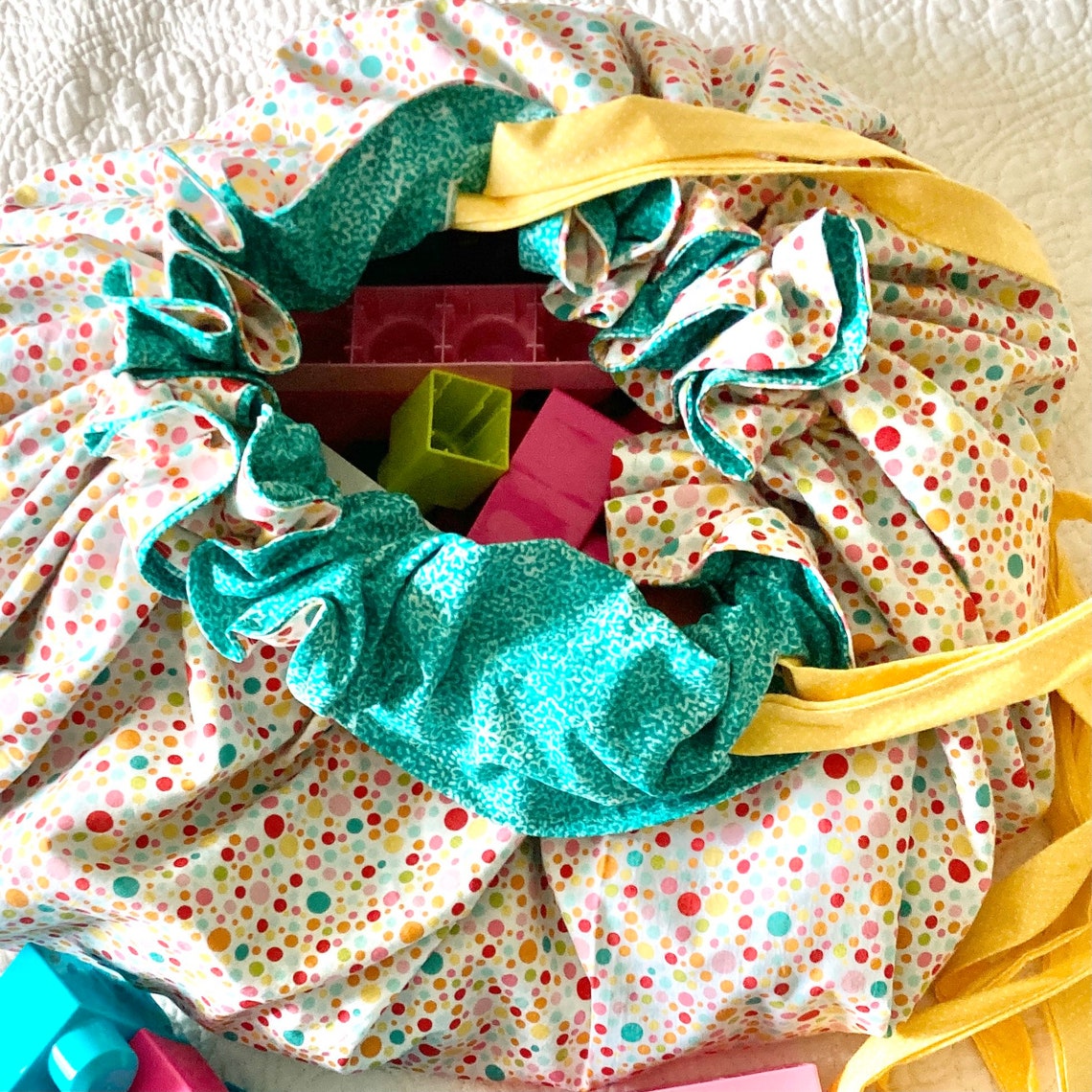 Drawstring playmat play mat bag toy storage bag playmat toy Etsy