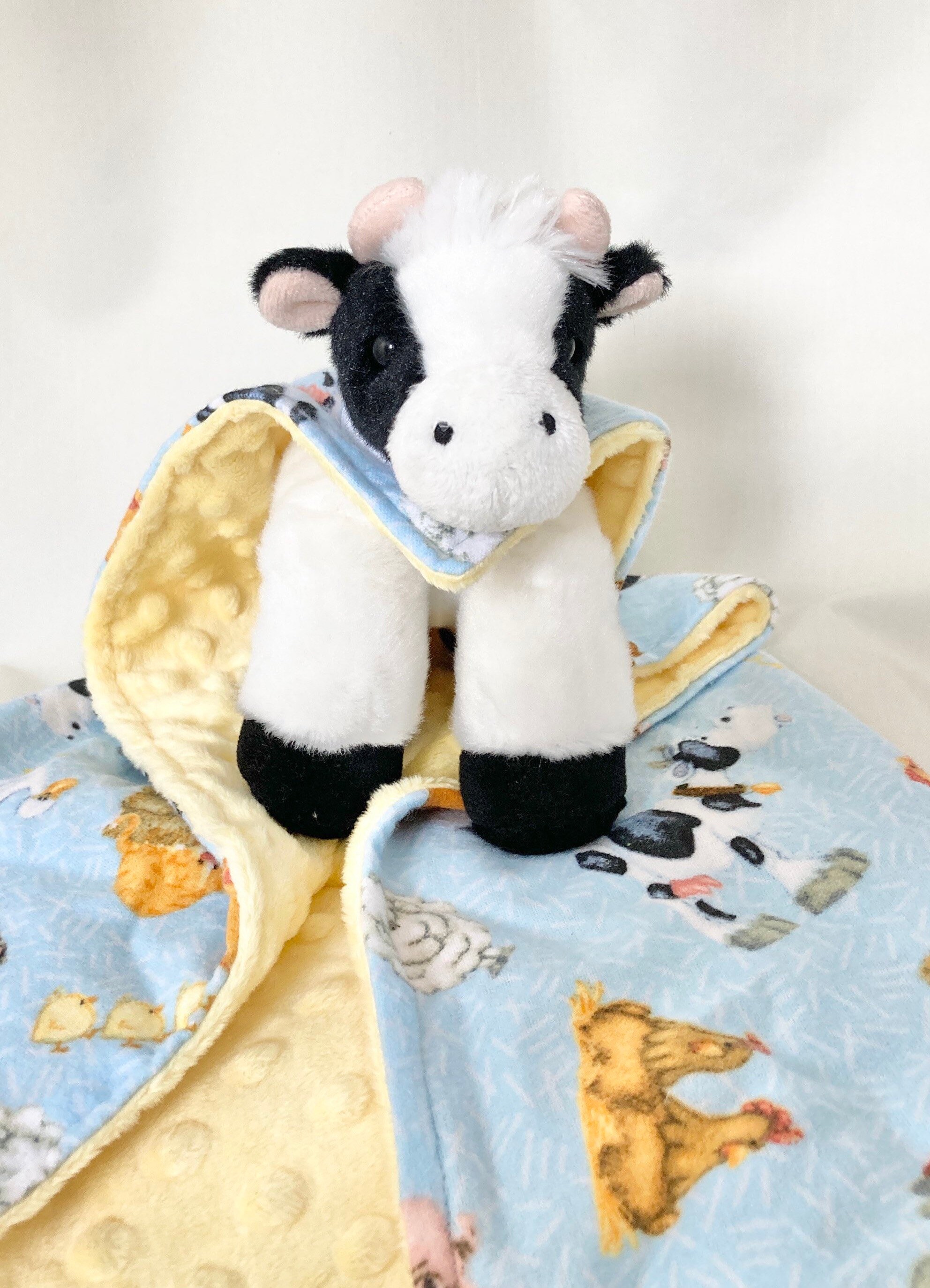Cow lovey lovey for babies baby boy lovey large lovey Etsy