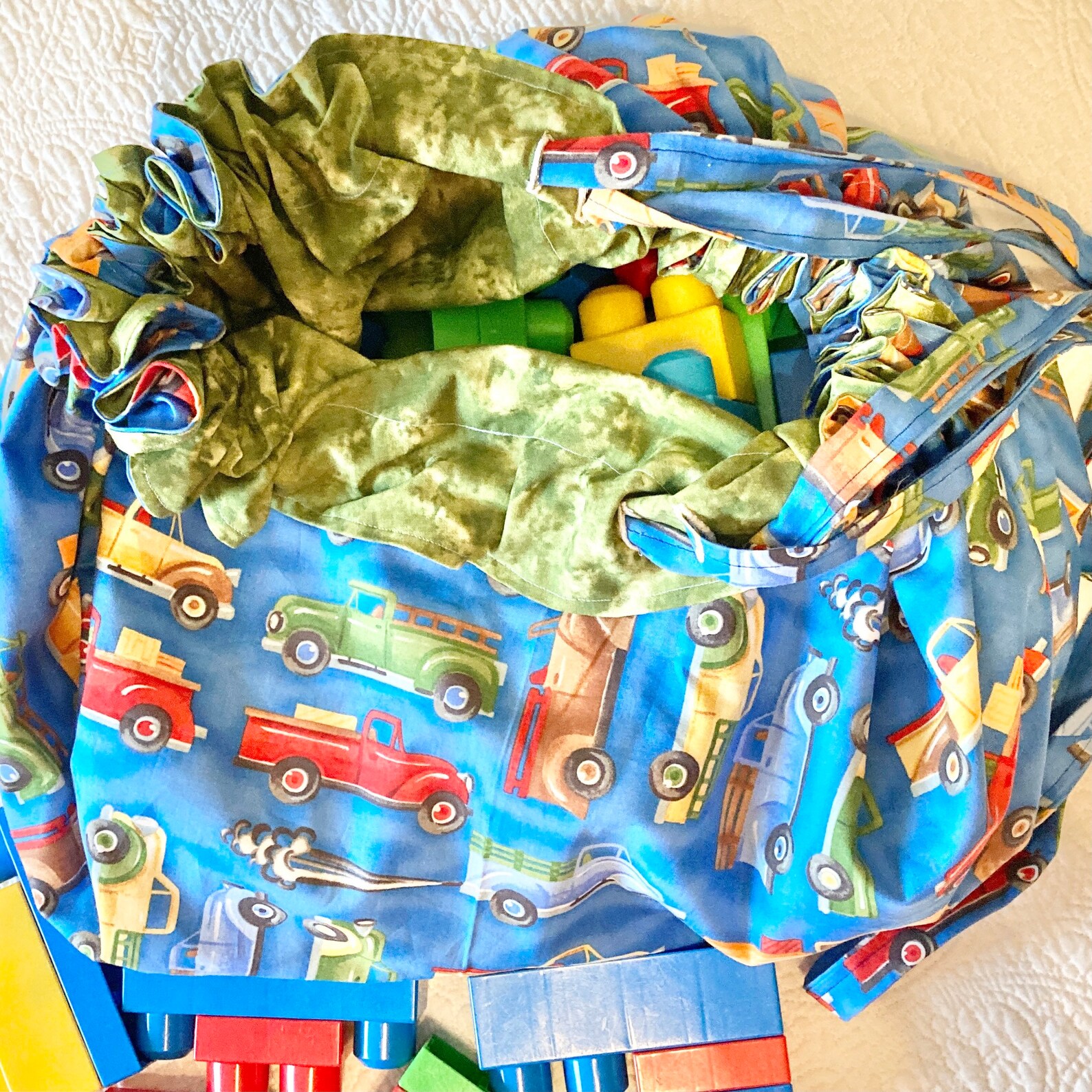 Drawstring play mat toy storage bag large toy bag play mat Etsy