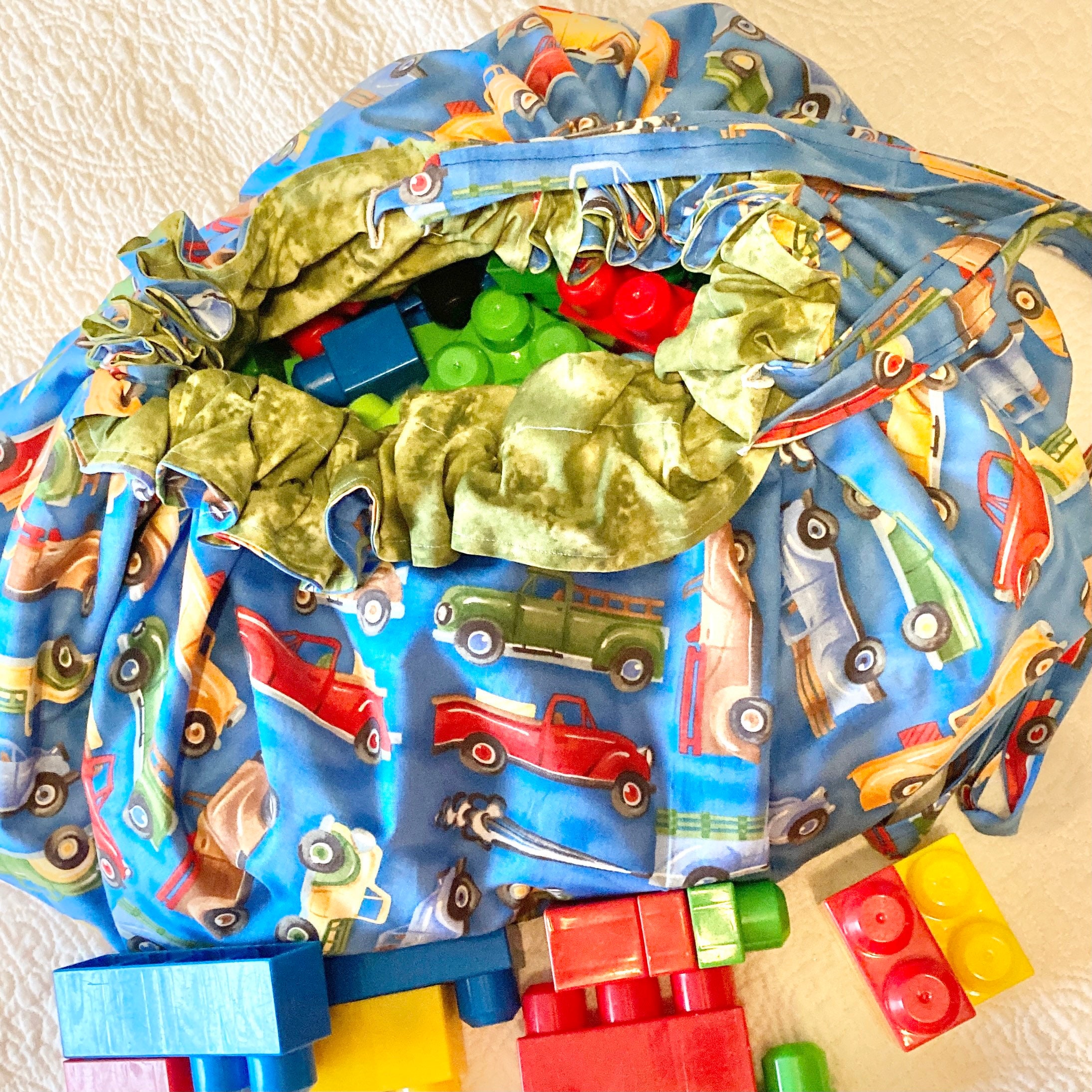 Drawstring play mat toy storage bag large toy bag play mat Etsy